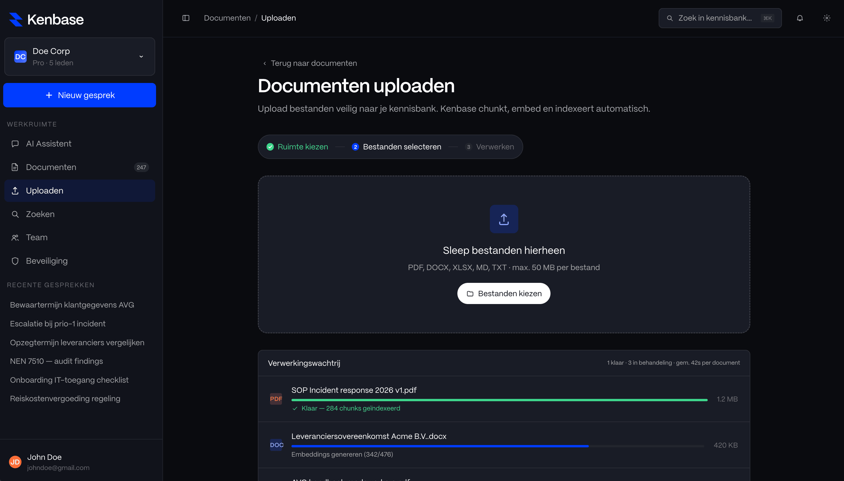 Mockup document uploading
